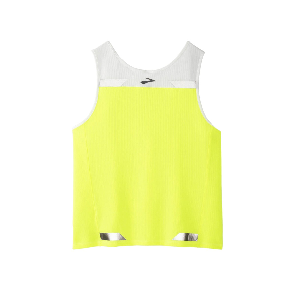 Top Brooks Back-to-Front, giallo bianco Donna, Taglia S