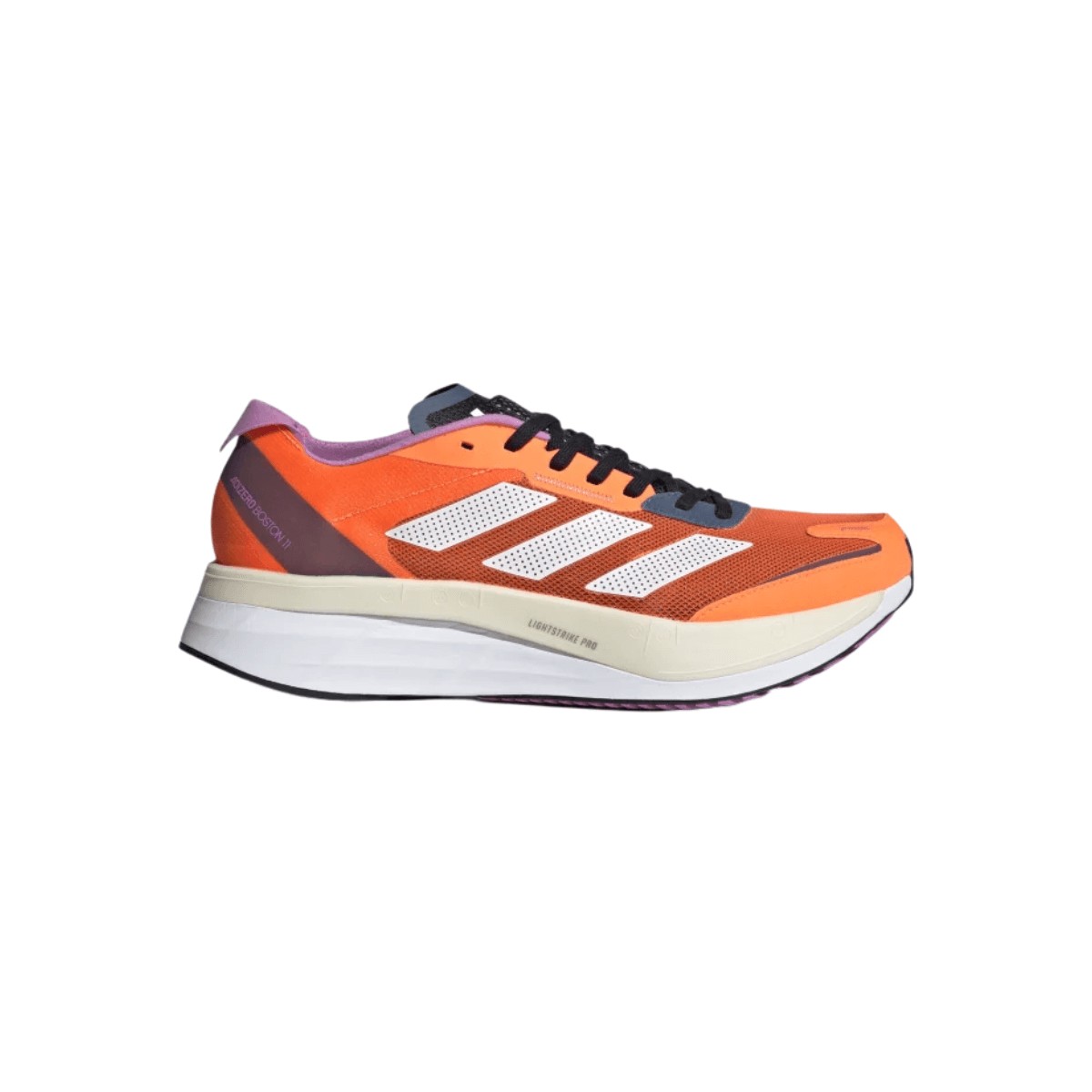 Adidas Adizero Boston 11 Shoes Orange Lilac AW22, Size UK 8