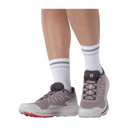 Shoes Salomon Pulsar Trail White Light Purple AW22 Woman