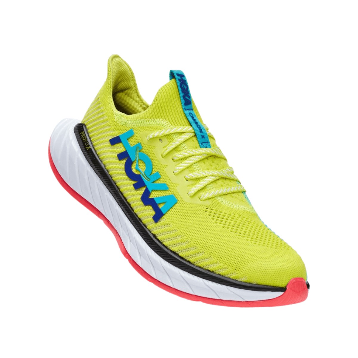 Hoka One One Carbon X 3 Shoes  Yellow Blue AW22, Size EU 42