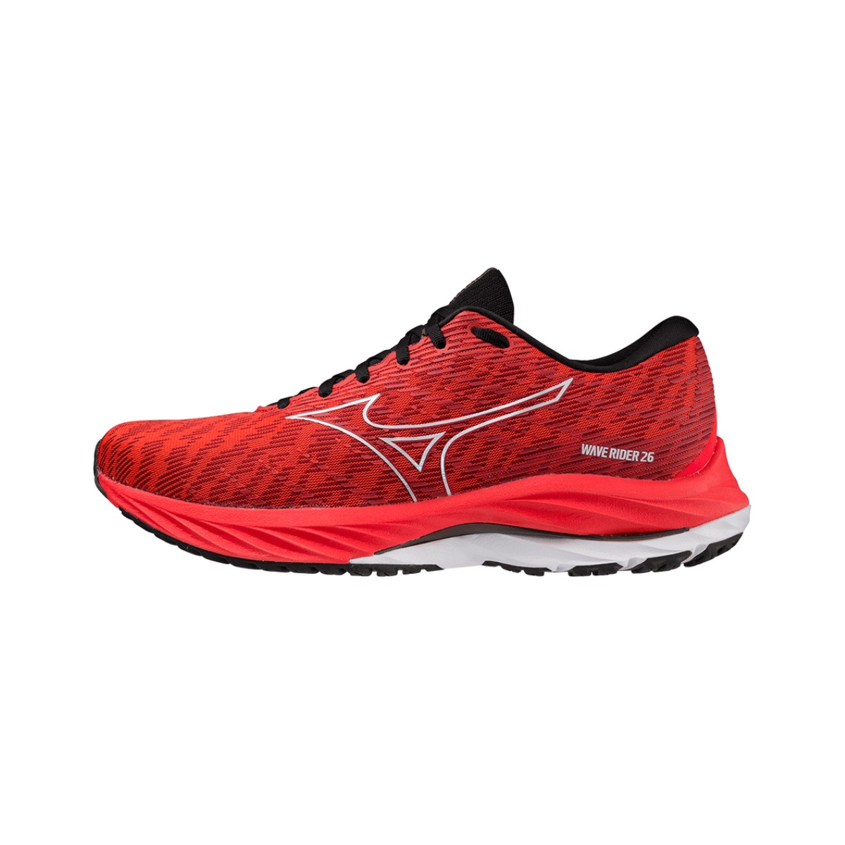 Scarpe da ginnastica Mizuno Wave Rider 26 Rosso Bianco AW22, Taglia 42 - EUR