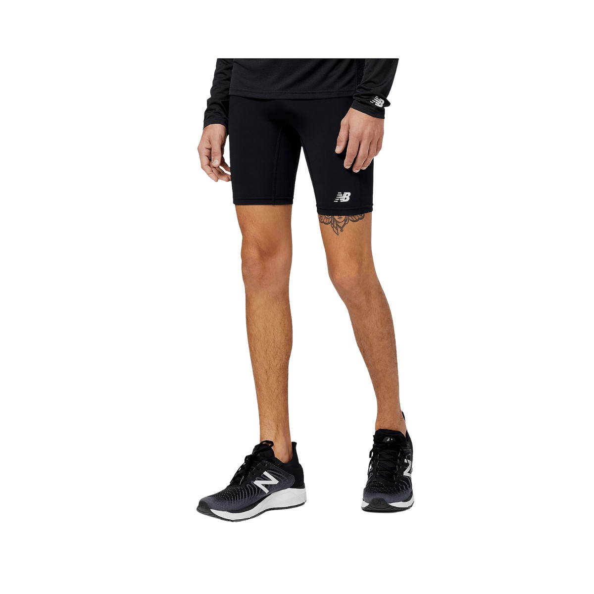 Perneiras Curtas New Balance Accelerate Pacer 8 Preto, Tamanho S