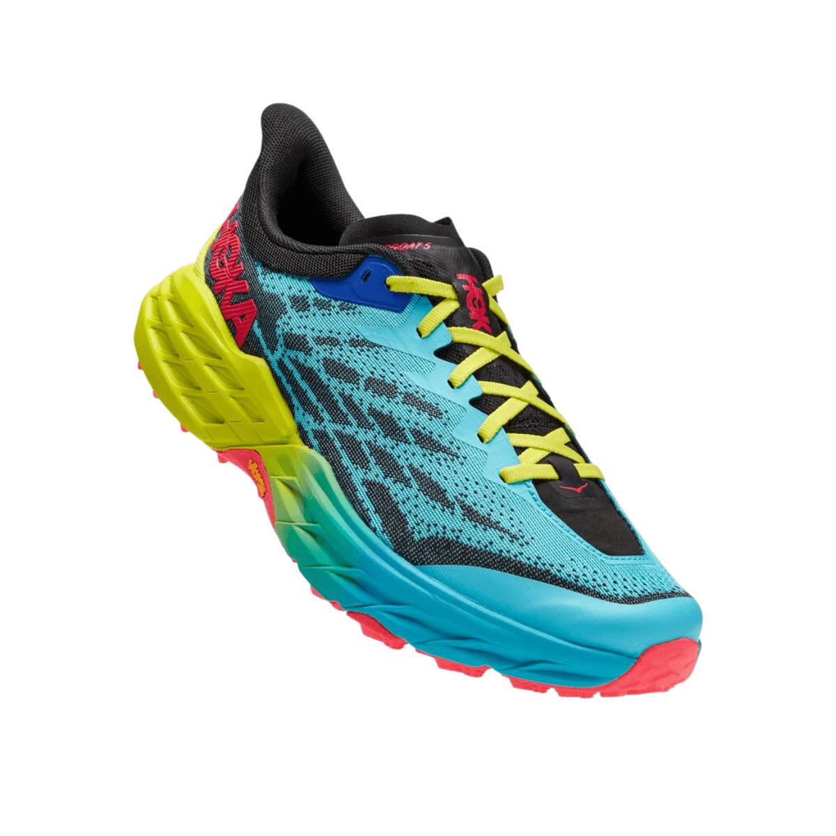 Shoes Hoka One One Speedgoat 5 Blue Yellow AW22, Size EU 42