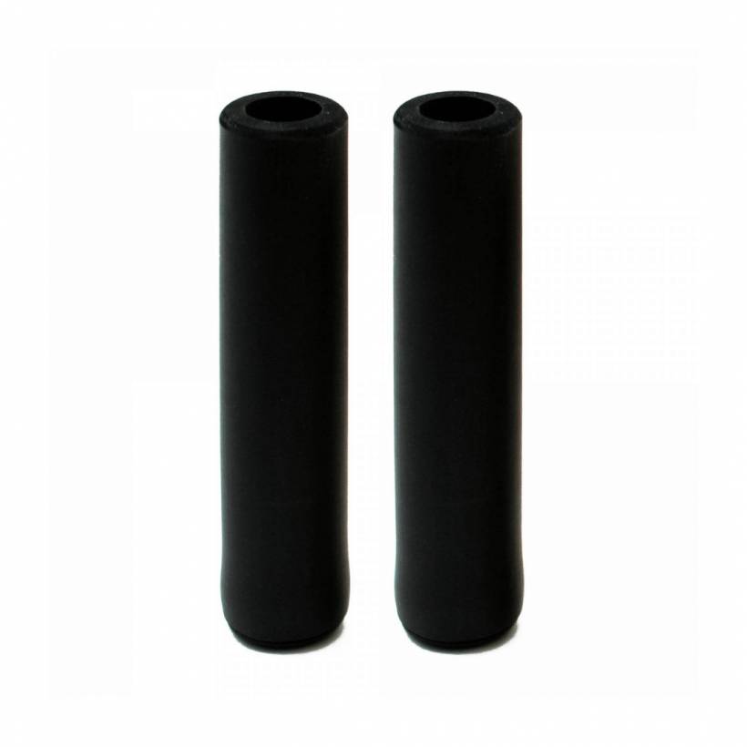Poignées lisses en silicone Krayton - 17x136mm Noir