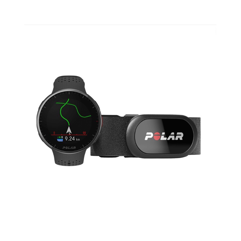 Polar Pacer Pro HR Watch with H10 heart rate sensor Black Gray