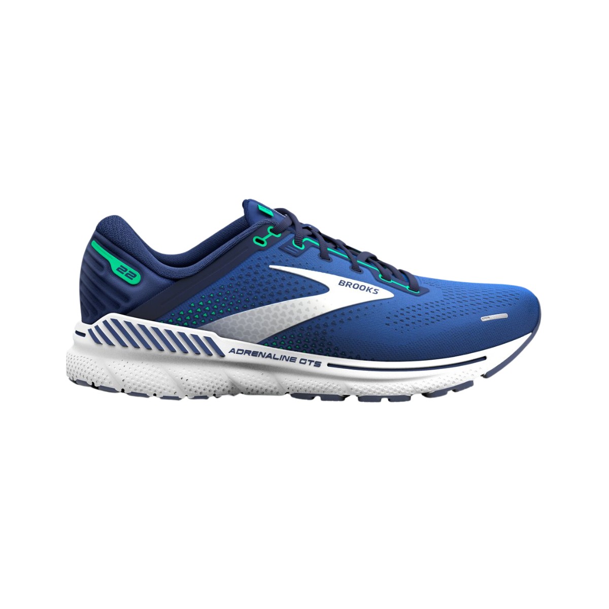 Zapatillas Brooks Adrenaline GTS 22 Azul Blanco Verde SS23, Talla 45,5 - EUR
