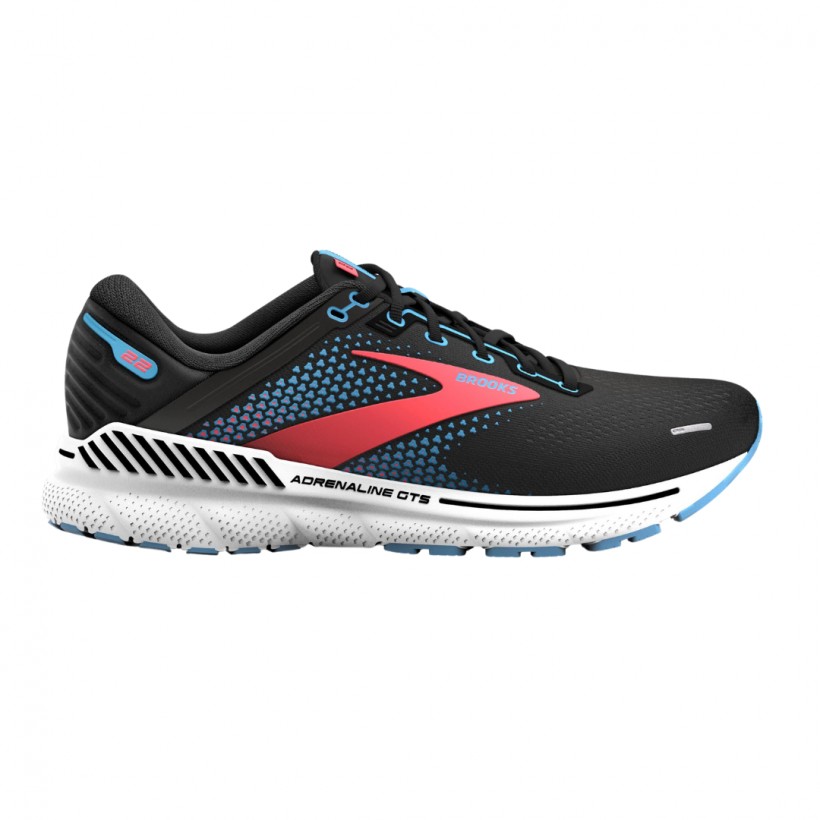 Scarpe Brooks Adrenaline GTS 22 Nero Blu Rosso SS23 Donna