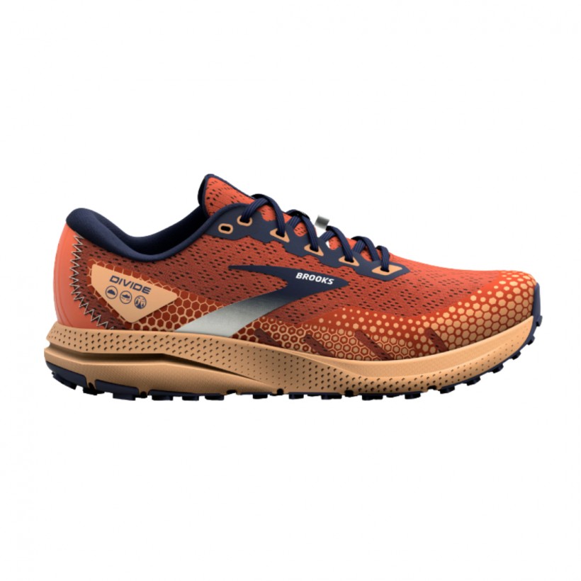 Sneakers Brooks Divide 3 Reddish Brown Navy Blue SS23