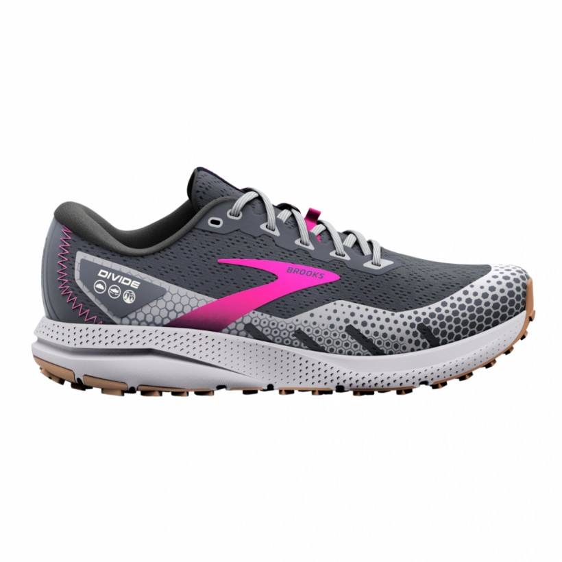 Shoes Brooks Divide 3 Grey Pink SS23 Women