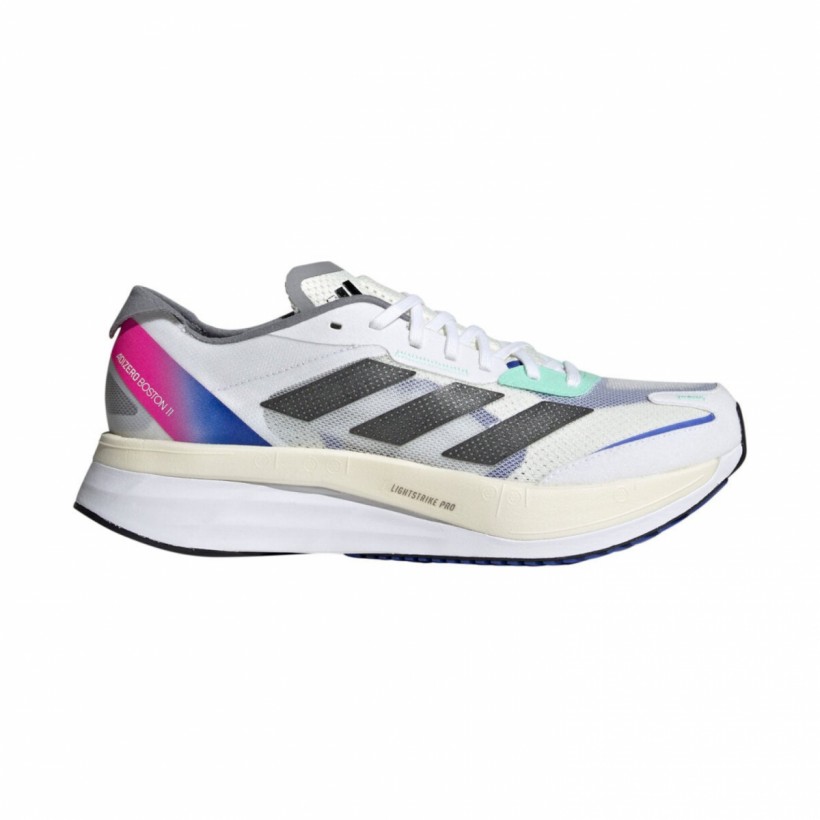 Scarpe Adidas Adizero Boston 11 Bianco Rosa Blu