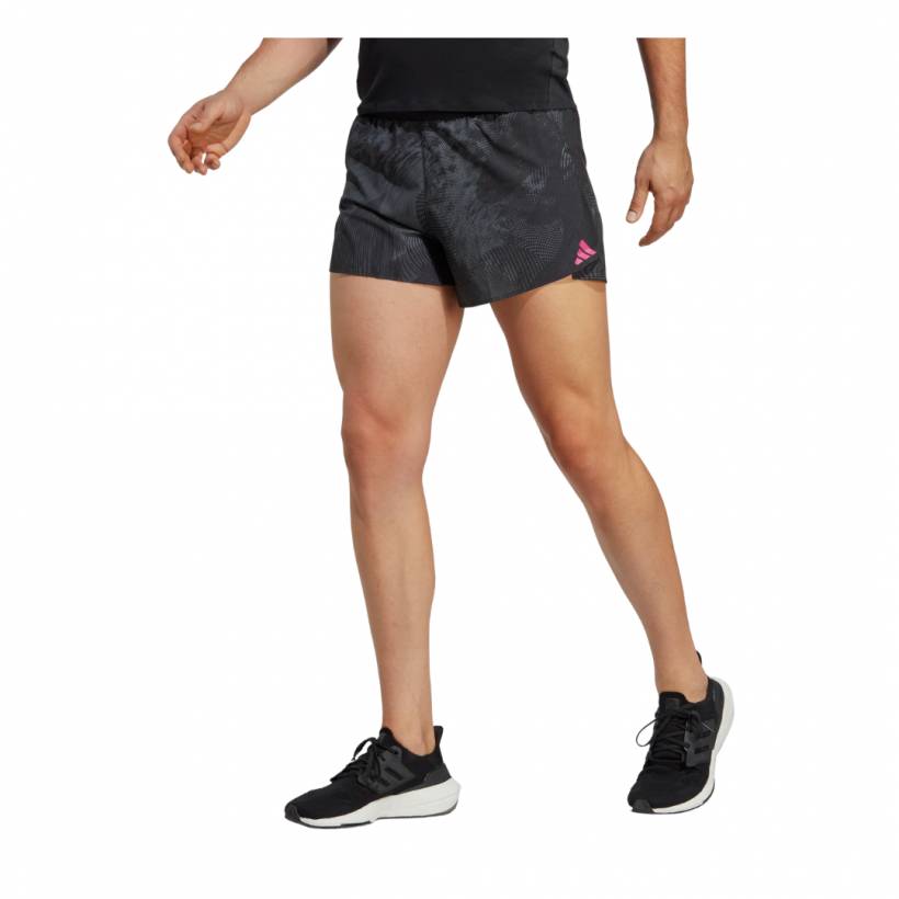 Shorts Adidas Adizero Split Schwarz Grau
