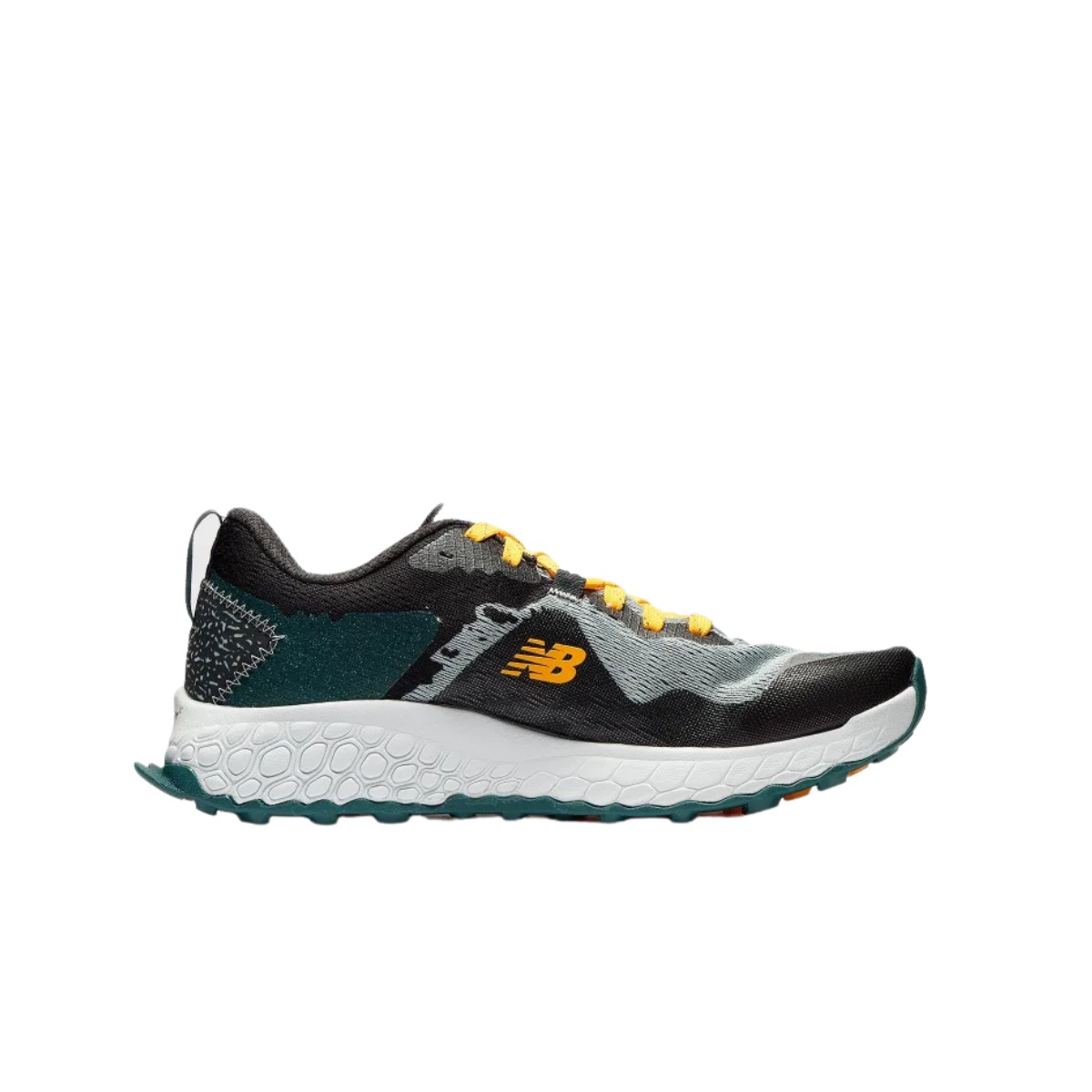 Zapatillas New Balance Fresh Foam X Hierro V7 Negro Verde Amarillo