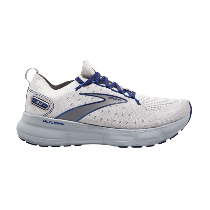 Shoes Brooks Glycerin StealthFit 20 White Blue SS23