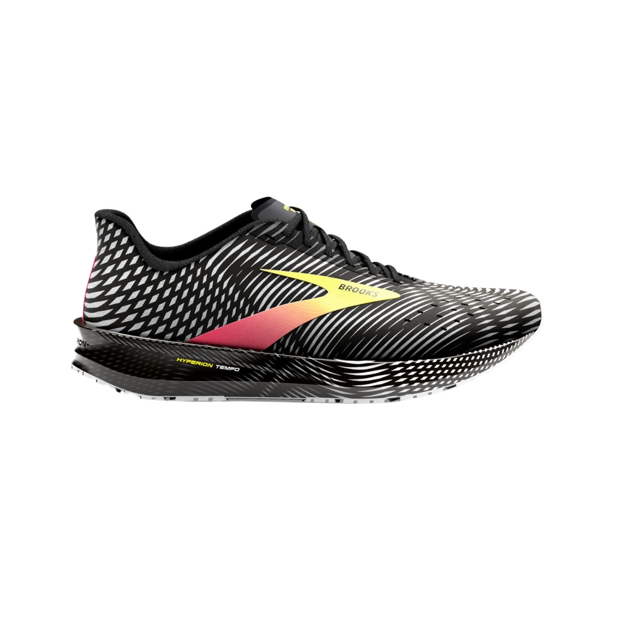 Zapatillas Brooks Hyperion Tempo Negro Amarillo Rojo