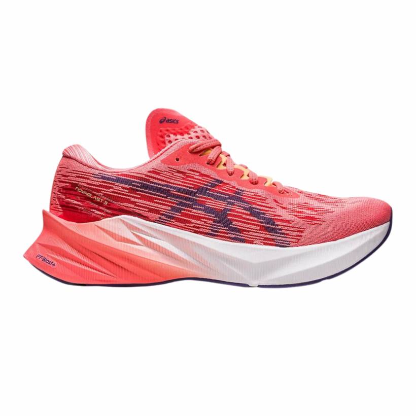 Zapatillas Asics Novablast 3 Rojo Blanco Mujer