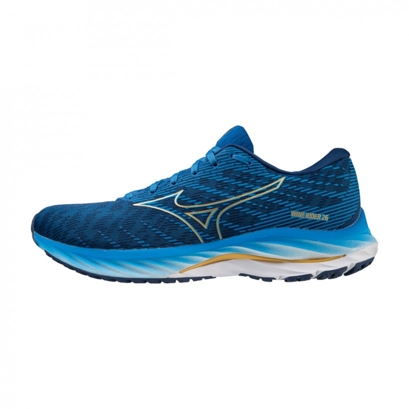 Zapatillas Mizuno Wave Rider 26 Azul Blanco