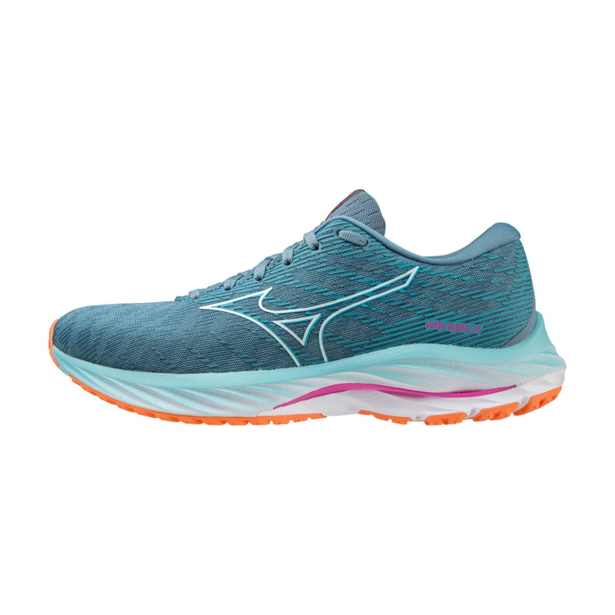 Wave On günstig Kaufen-Damenschuh Mizuno Wave Rider 26 Orange Blau, Größe 40,5 - EUR. Damenschuh Mizuno Wave Rider 26 Orange Blau, Größe 40,5 - EUR <![CDATA[WELLENREITER 26
 Diese neue Version wurde umweltfreundlicher und mit neuen Merkmalen hergestellt, ins