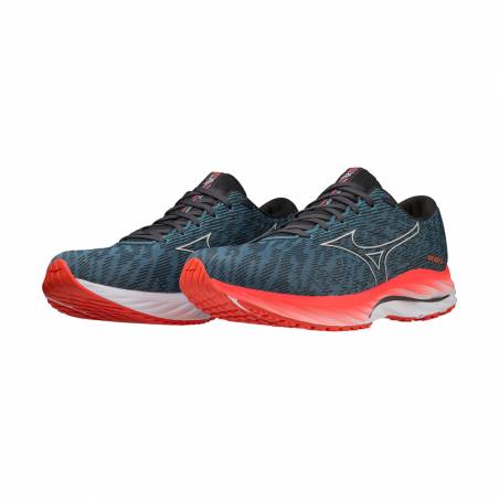 Zapatillas Mizuno Wave Rider 26 Negro Naranja SS23 Env o Gratis