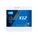 Cadena KMC X12 1/2x11/128 126 eslabones 12V Plata