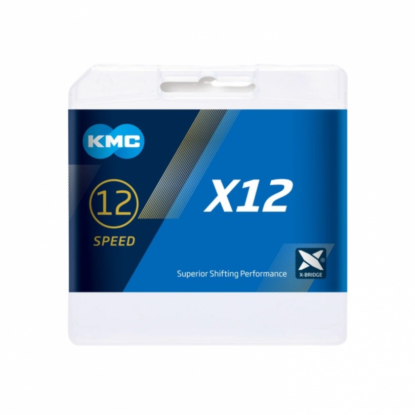 Corrente KMC X12 1/2x11/128 126 ligações 12V Prata
