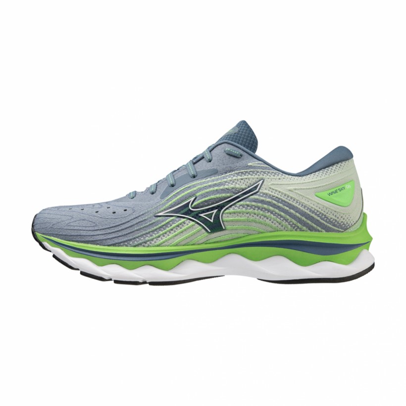 Trainers Mizuno Wave Sky 6 Green Grey SS23