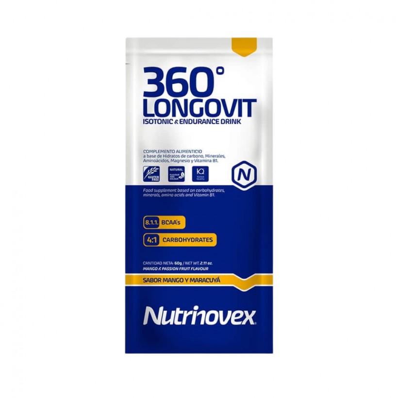 Nutrinovex Longovit 360 Mango Maracuya Flavor Drink 12 Single Dose