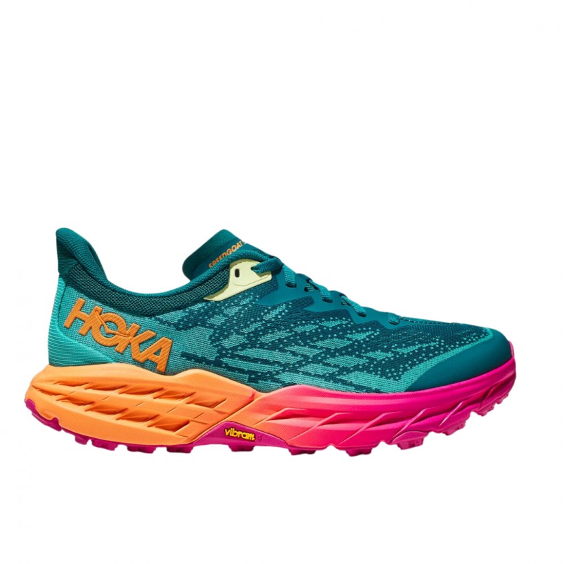 Hoka One One Speedgoat 5 Shoes Green Pink SS23