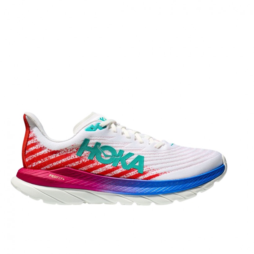 Chaussures Hoka One One Mach 5 Blanc Rouge SS23