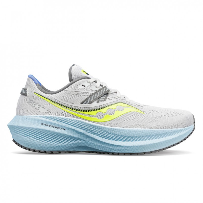 Saucony Triumph 20 Gray and Blue SS23 Women's Shoes