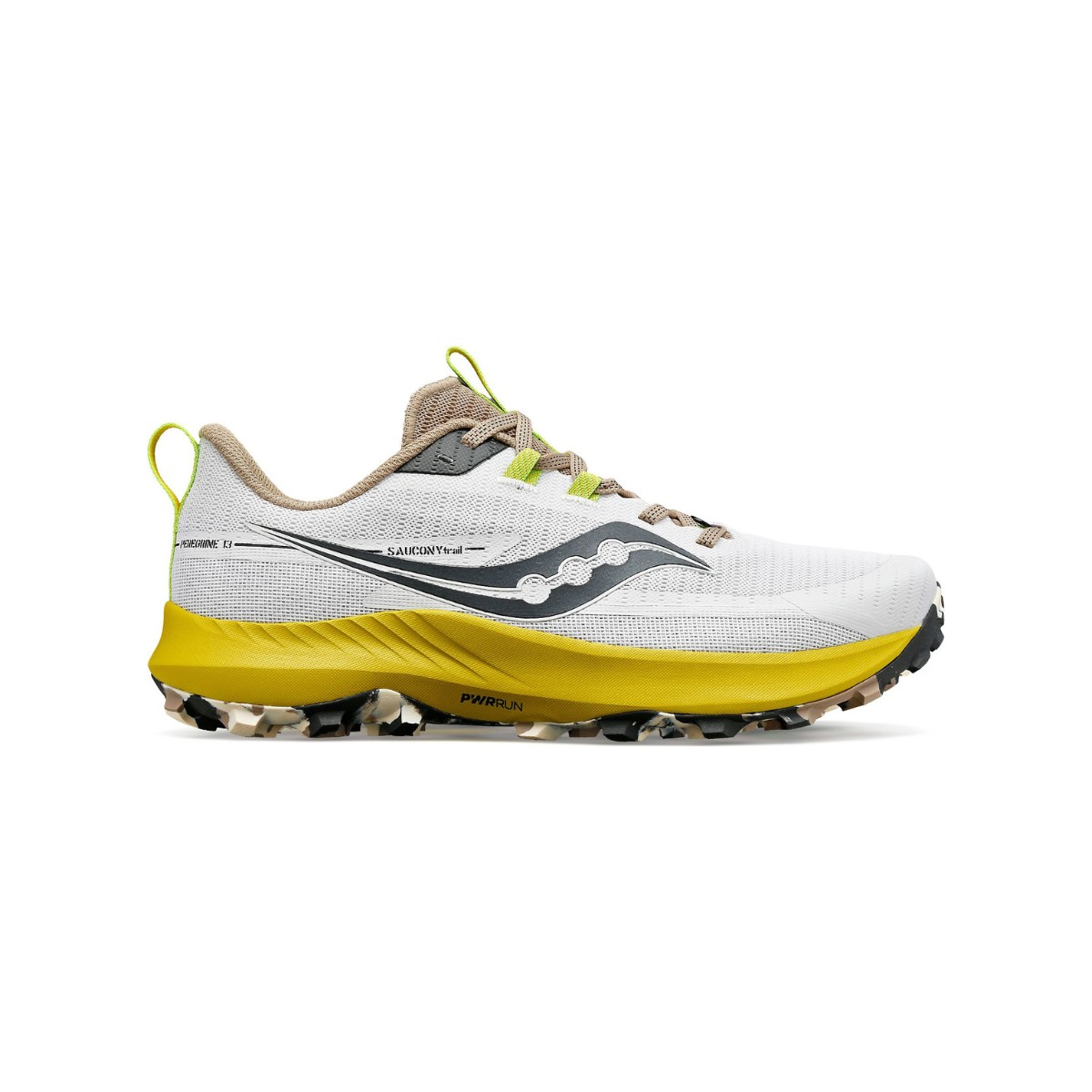 Buy Saucony Peregrine 13 White Yellow Shoes | Free shipping