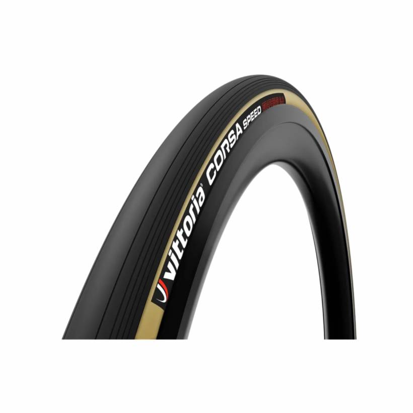 Cubierta Vittoria Tubular Corsa Speed 23-28 G2 Crema Negro
