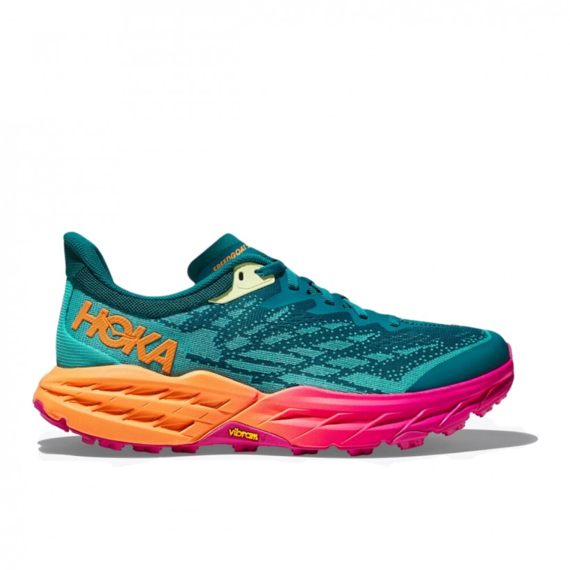 Schuhe Hoka One One Speedgoat 5 Türkis Rosa SS23 Frau