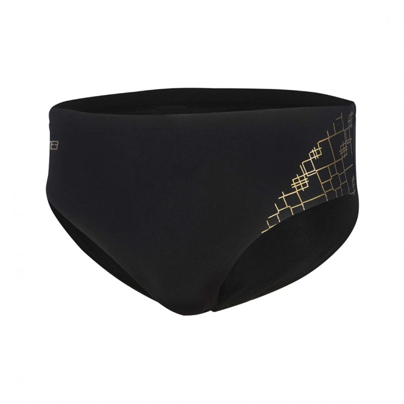 Costume de bain Zone3 Iconic Slip noir jaune