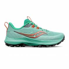 Saucony Peregrine 13 Sapatos de Mulher Turquesa e Laranja SS23