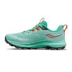 Saucony Peregrine 13 Sapatos de Mulher Turquesa e Laranja SS23