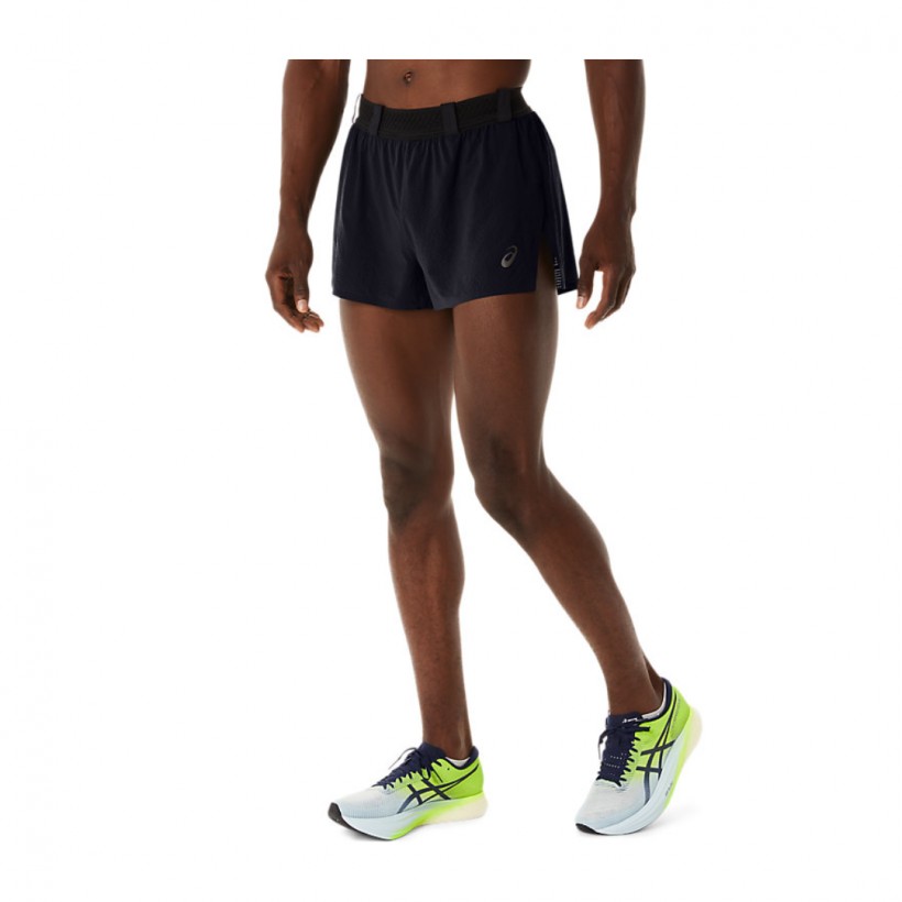 Asics Meta Run Split Short Noir