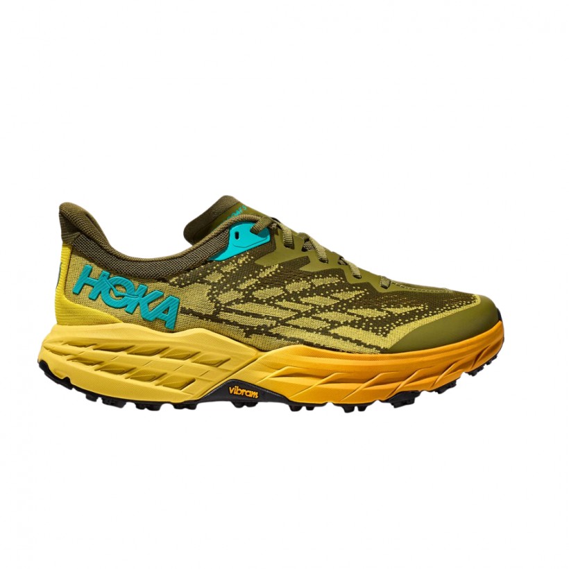 Buy Hoka One One Speedgoat 5 Green Yellow Shoes