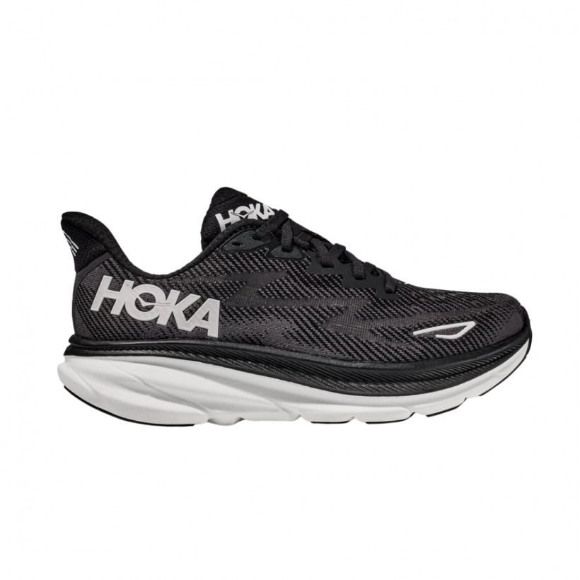 Chaussures Hoka One One Clifton 9 Noir Blanc SS23