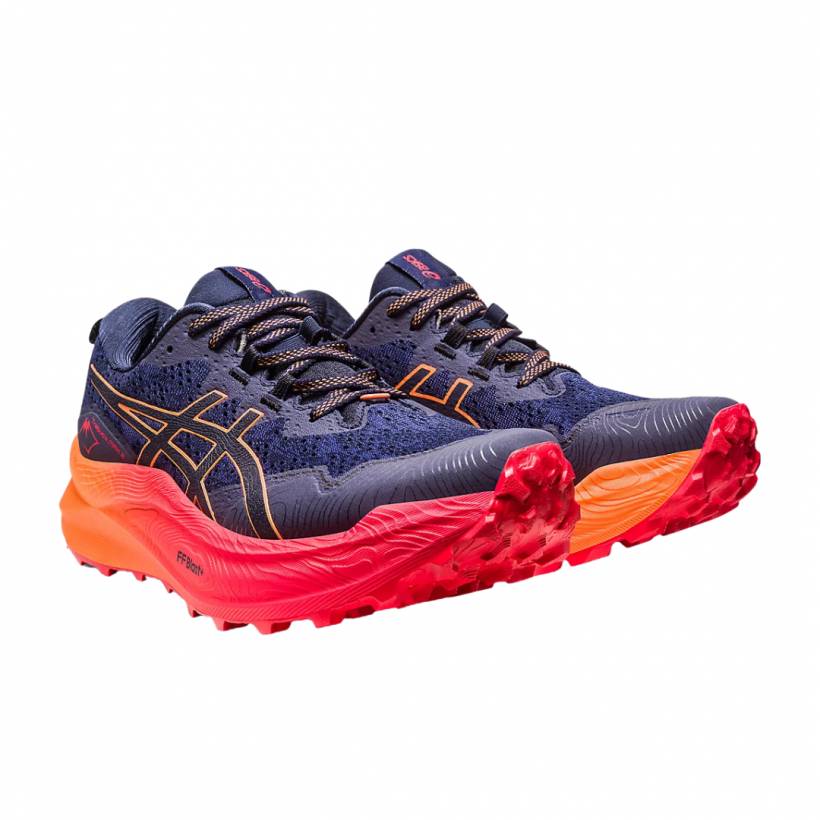 Buty Asics Trabuco Max 2 Niebieskie Pomarańczowe SS23