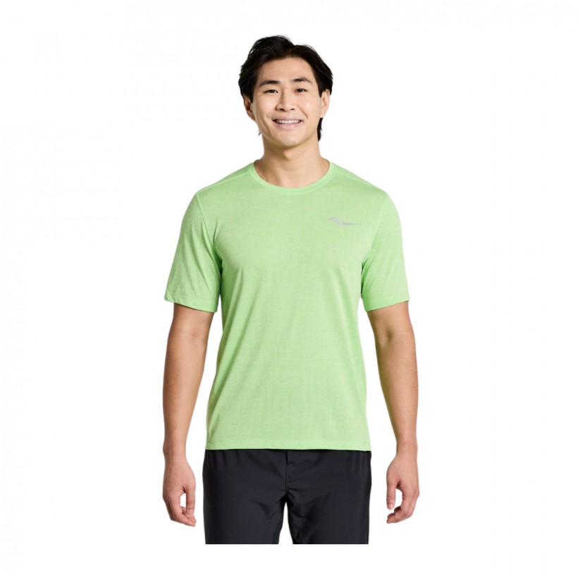 T-Shirt Saucony Stopwatch Short Sleeve Light Green T-Shirt