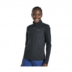 T-Shirt Saucony Solstice Long Sleeve 1/4 Zip Black Women's