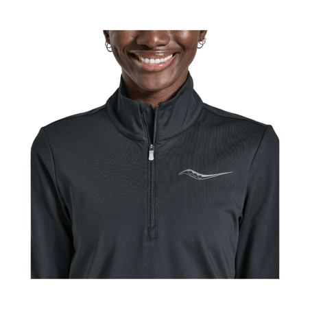 T-Shirt Saucony Solstice Long Sleeve 1/4 Zip Black Women's