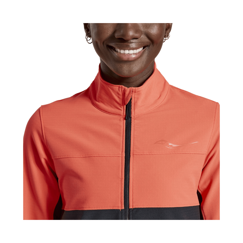 Chaqueta Saucony Bluster Negro Coral Mujer