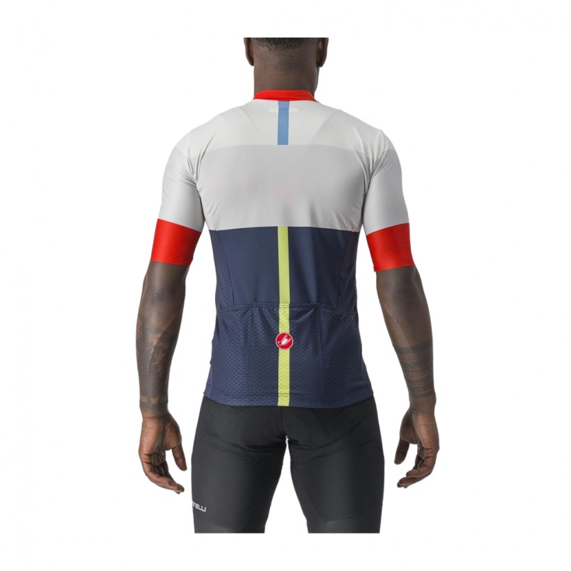 Jersey Castelli Sezione Short Sleeve Blue White