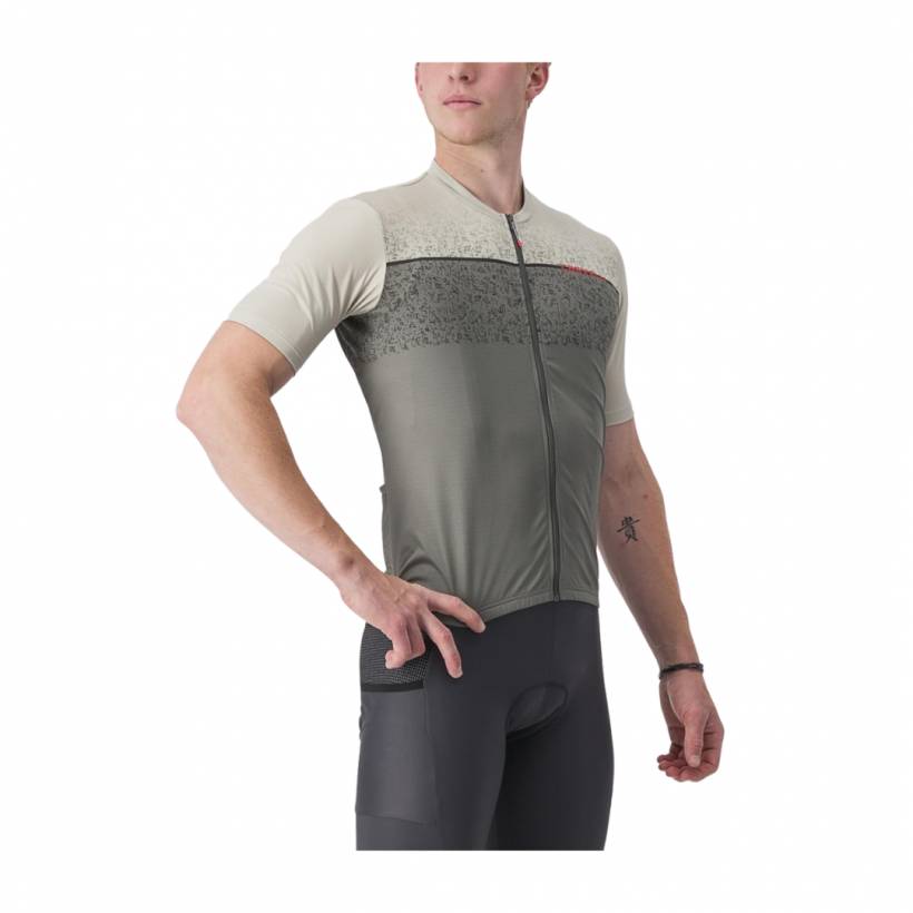 Maillot Castelli Unlimited Entrata Manga Corta Blanco Gris