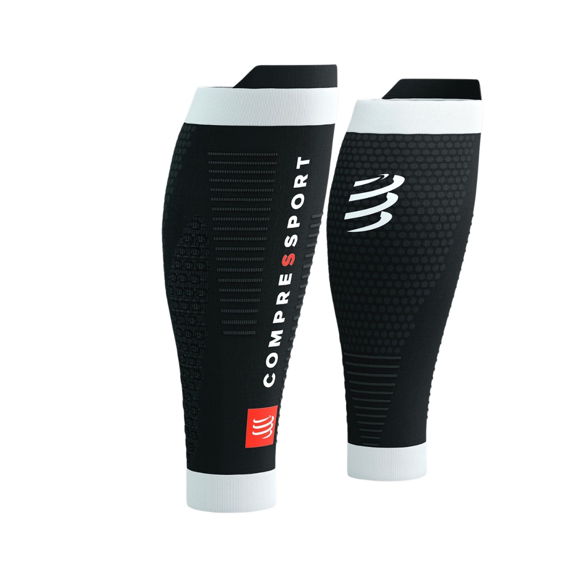 Photos - Backpack Compression Socks Compressport R2 3.0 Black White, Size Size 4 SU00047B910