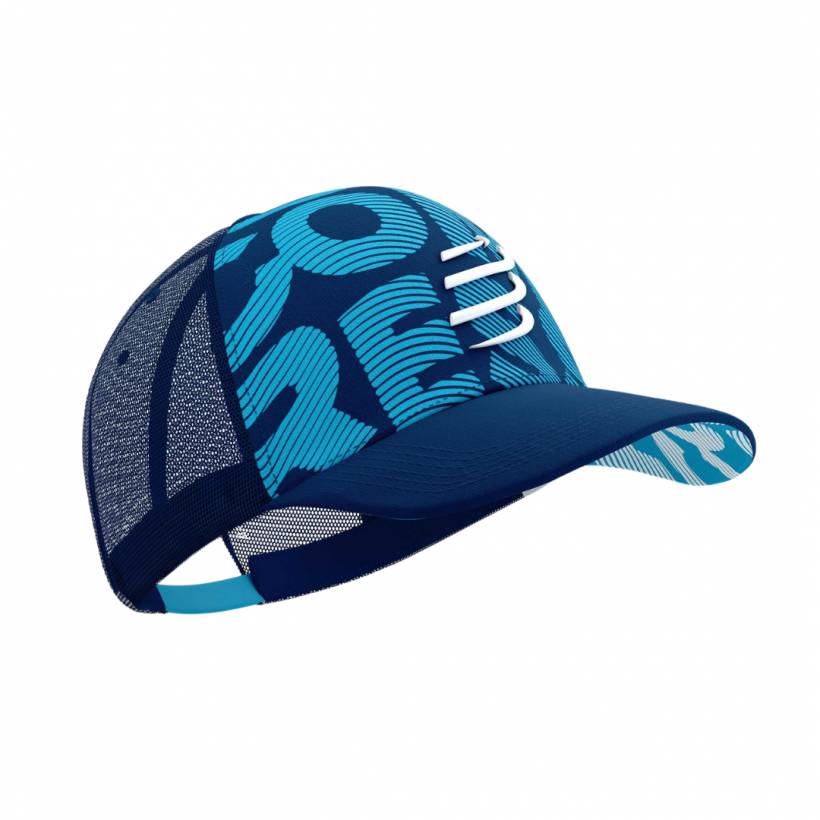 Casquette Compressport Trucker Bleu et Bleu Clair