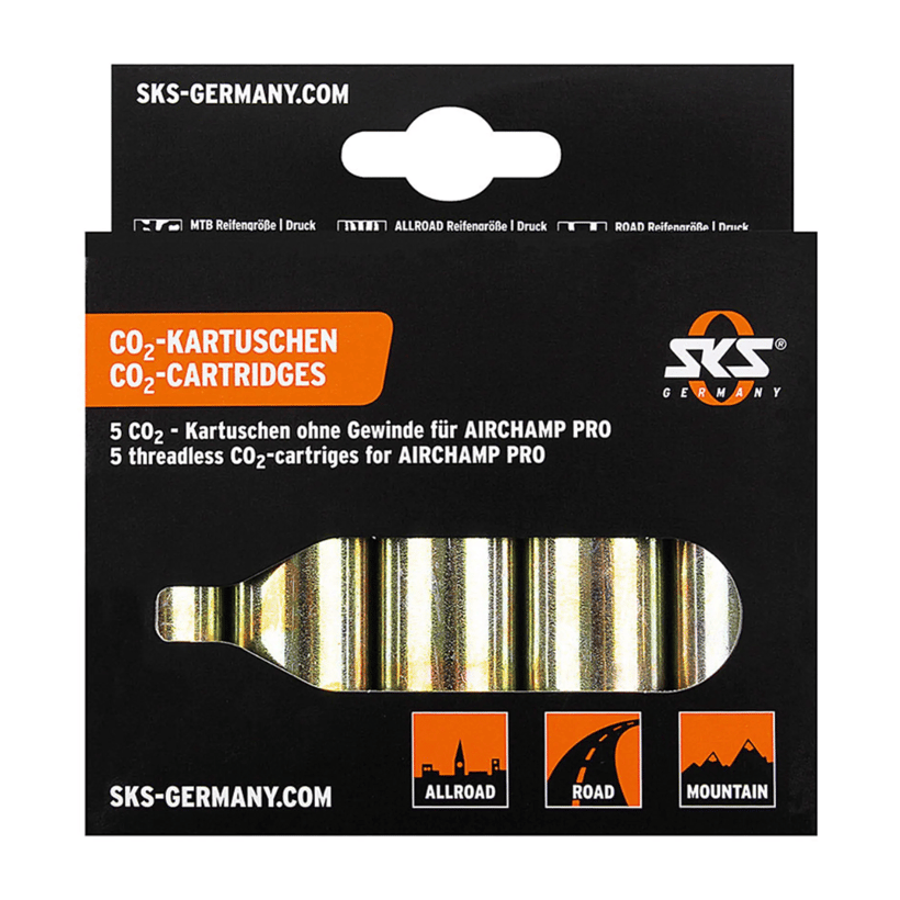 SKS Airchamp Threadless CO2-patroon 16 g (5 stuks)