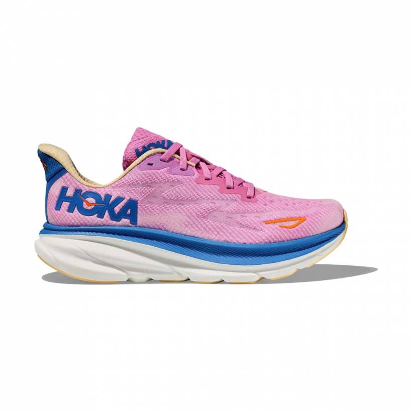 Hoka One One Clifton 9 Pink Blue Shoes SS23 Women