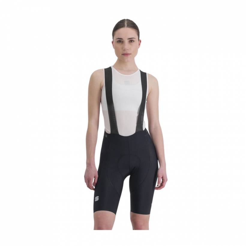 Calções Sportful Classic Negra Laranja Mulher